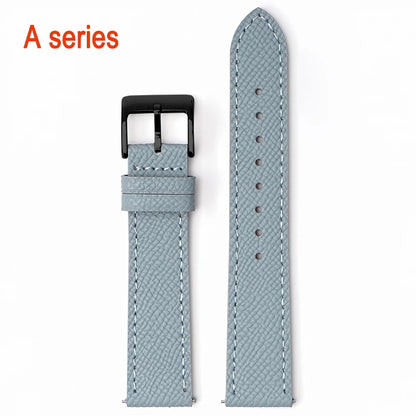 Garmin Epsom Leather Band in Gray with Black Buckle