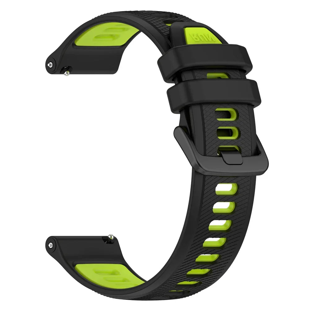 OnePlus Smartwatch Silicone Band Strap Sport Replacement Bracelet in black and green color.