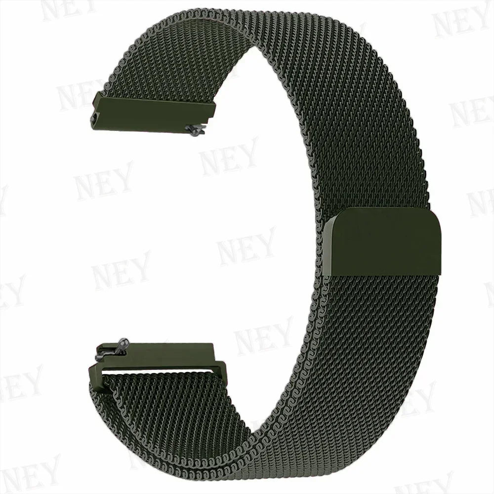 COROS Stainless Steel Milanese Mesh Watch Band - Dark Olive