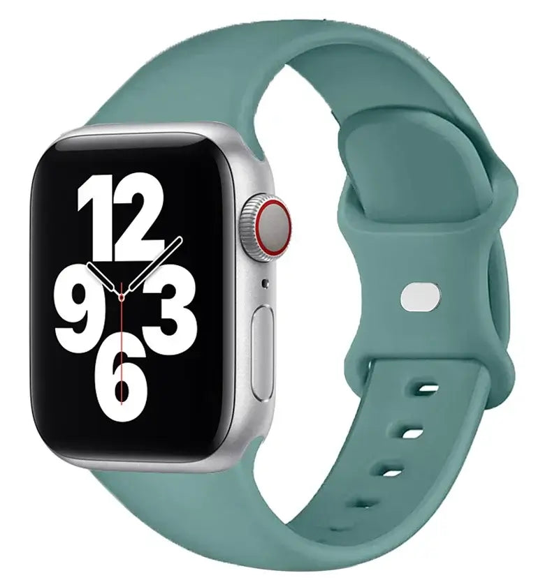 Sage Green classic silicone Apple Watch sport band
