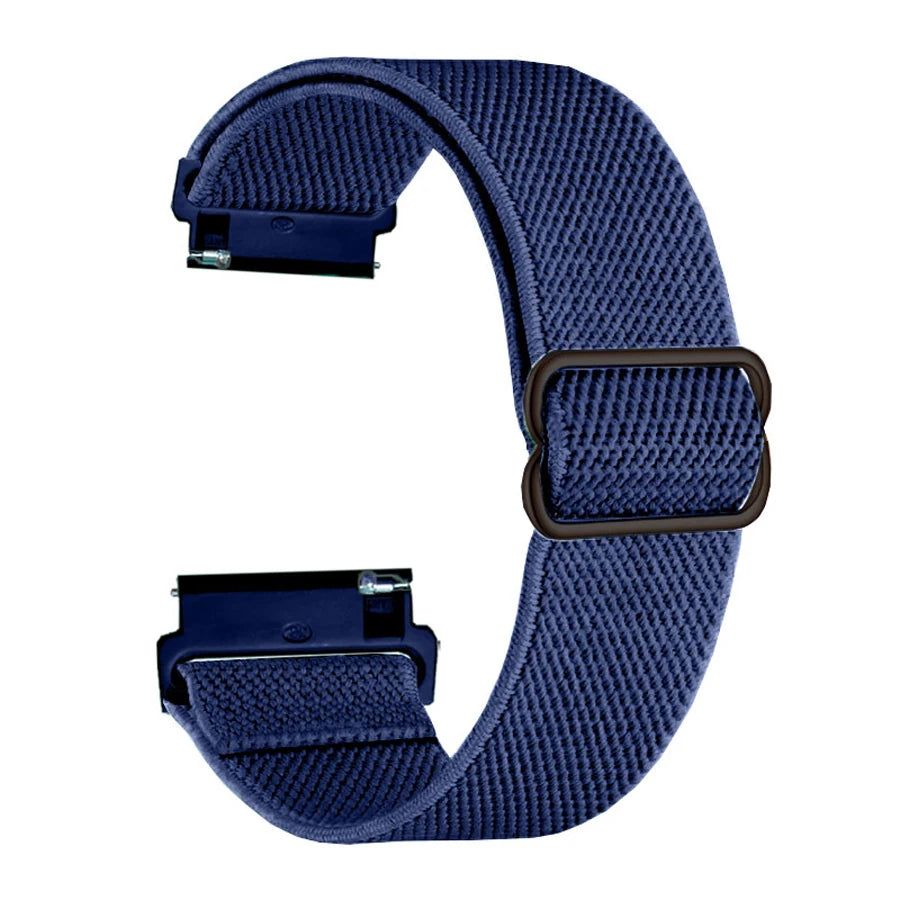 Navy Blue Garmin 18/20/22mm Quick Release Elastic Nylon Band