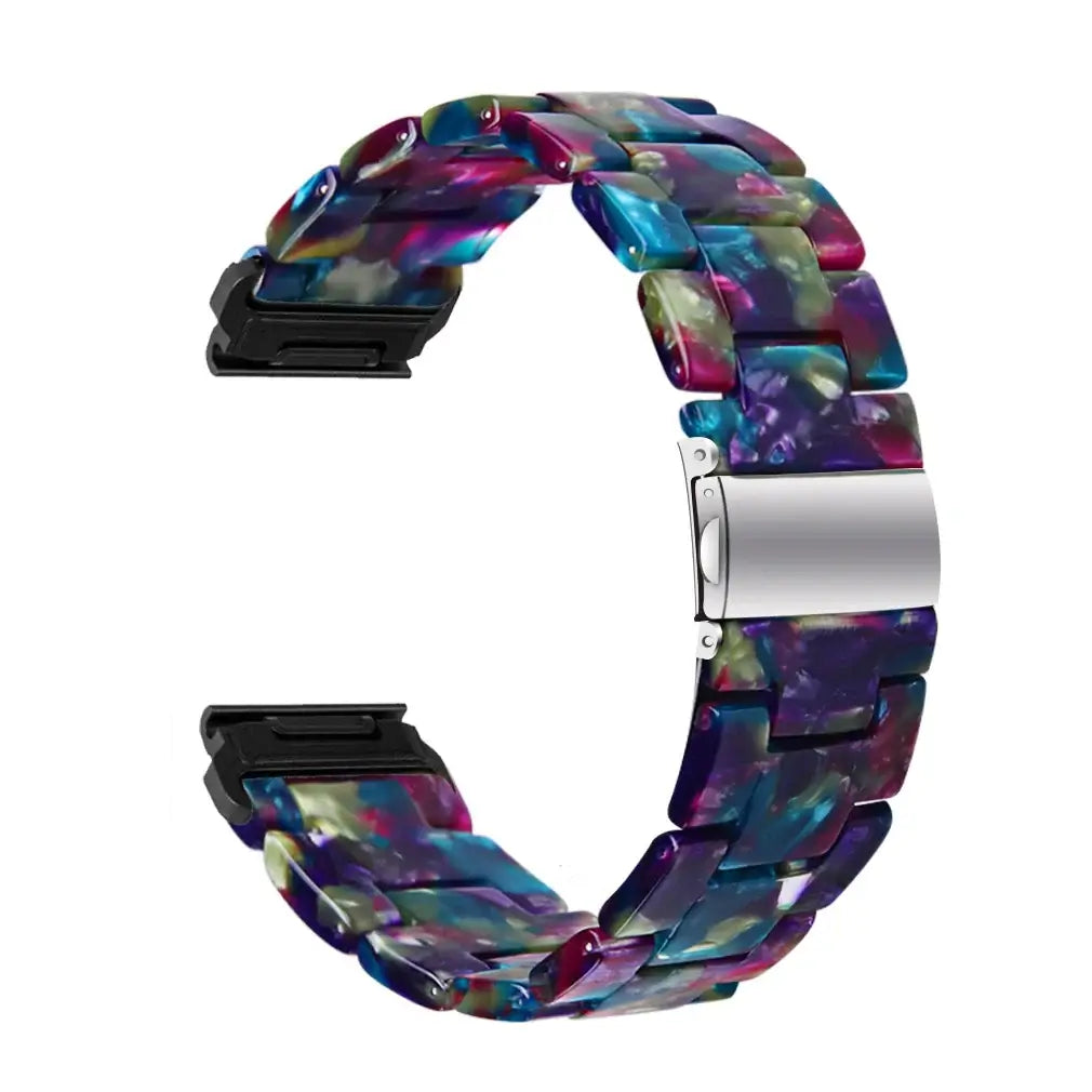 Garmin QuickFit Resin Bracelet Band in Dark Multicolor