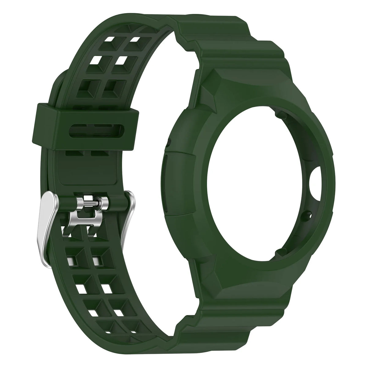 Army Green Google Pixel Watch 3, 2 and 1 41mm Clear TPU Band with Built-In Case