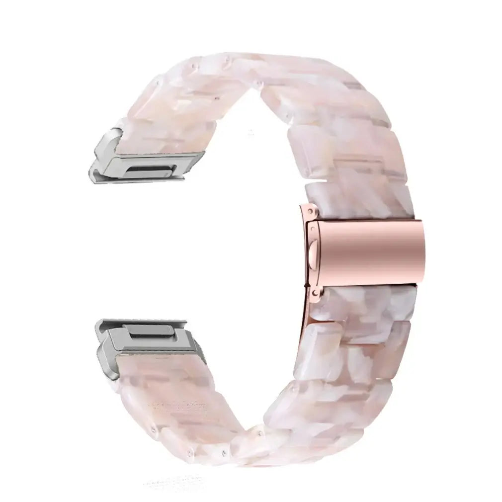 Garmin QuickFit Resin Bracelet Band in Pink / White Marble