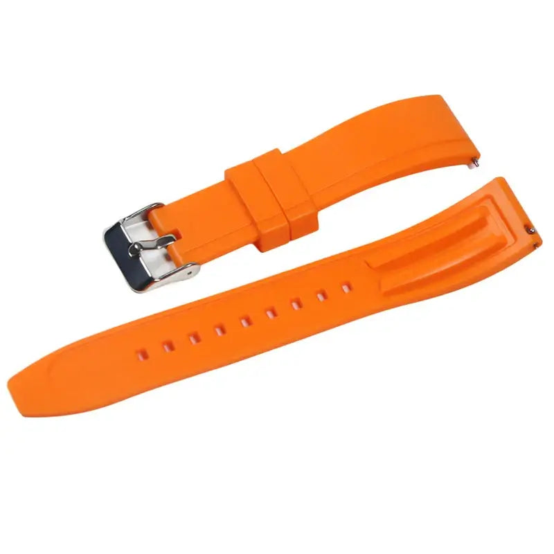 TicWatch Raised-Center Silicone Buckle Band - Orange
