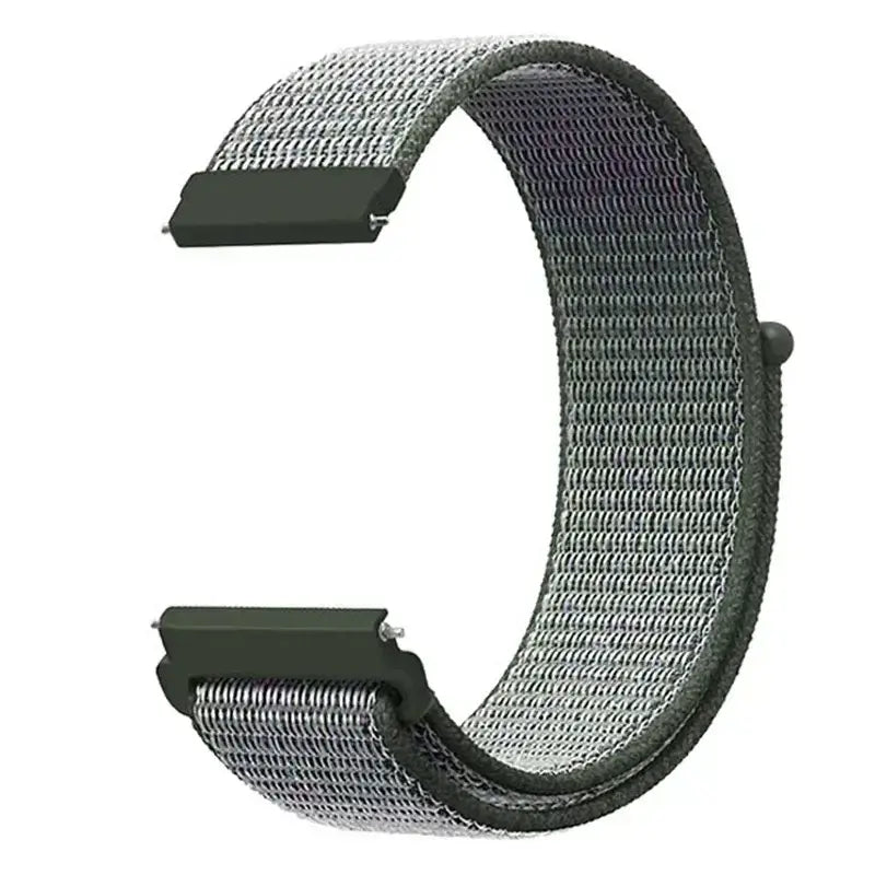Amazfit Woven Nylon Hook-and-Loop Band — Gray / Olive