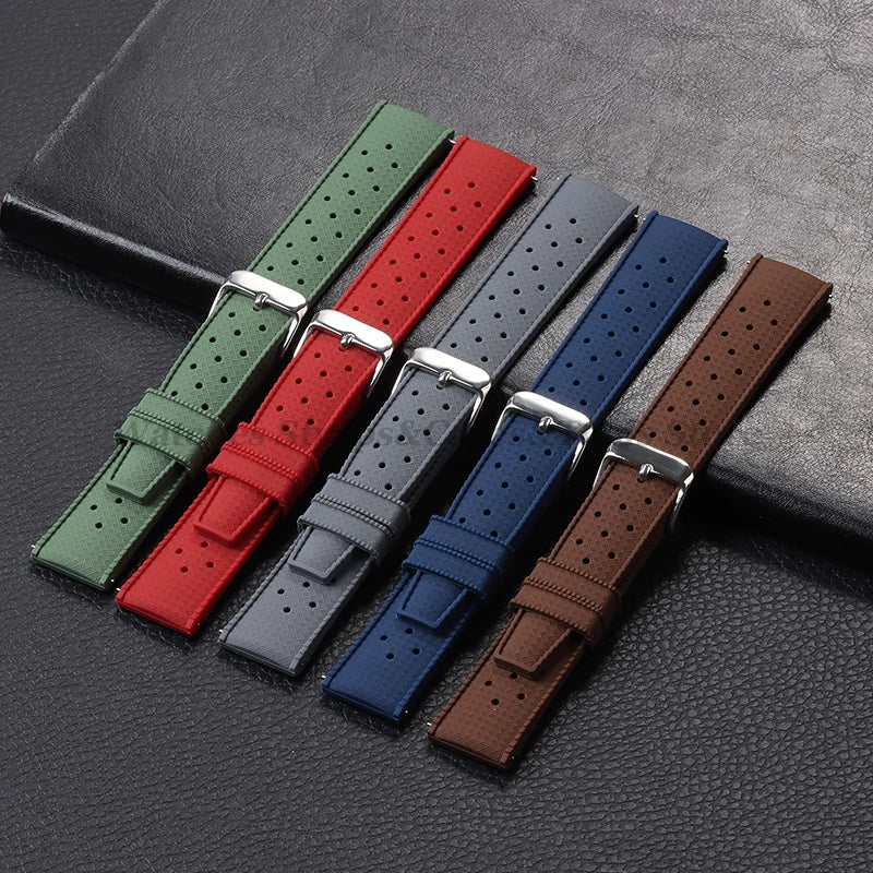 Garmin 18/20/22mm Quick Release Tropic-Style Silicone Band in several colors