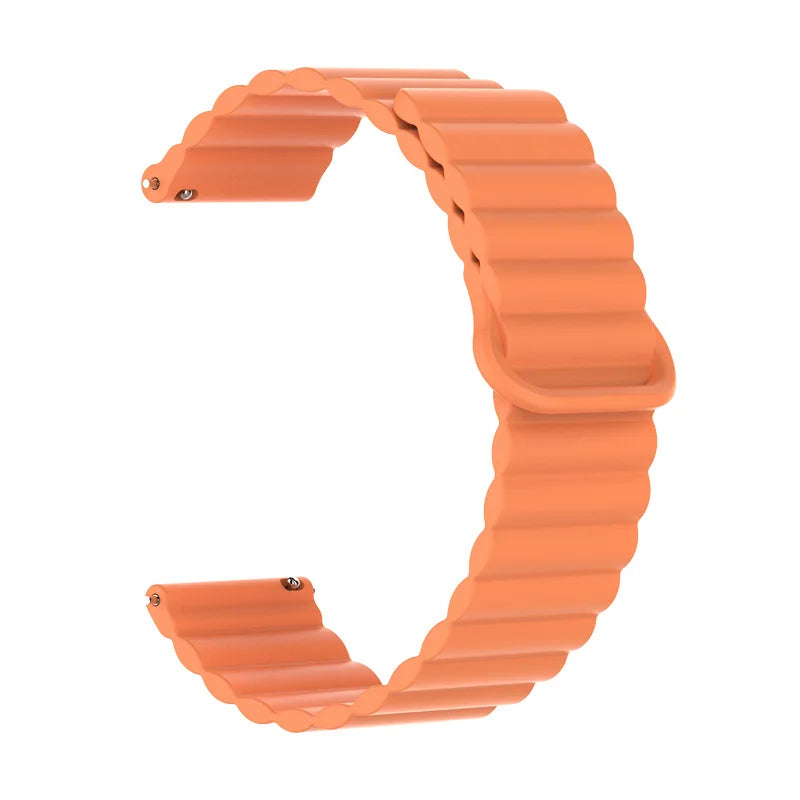 Motorola Moto Ribbed Magnetic Silicone Loop Band — Orange