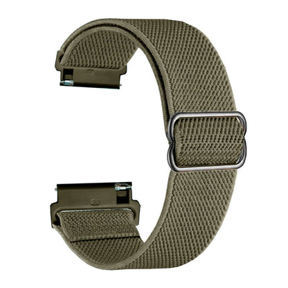 Army Green Garmin 18/20/22mm Quick Release Elastic Nylon Band