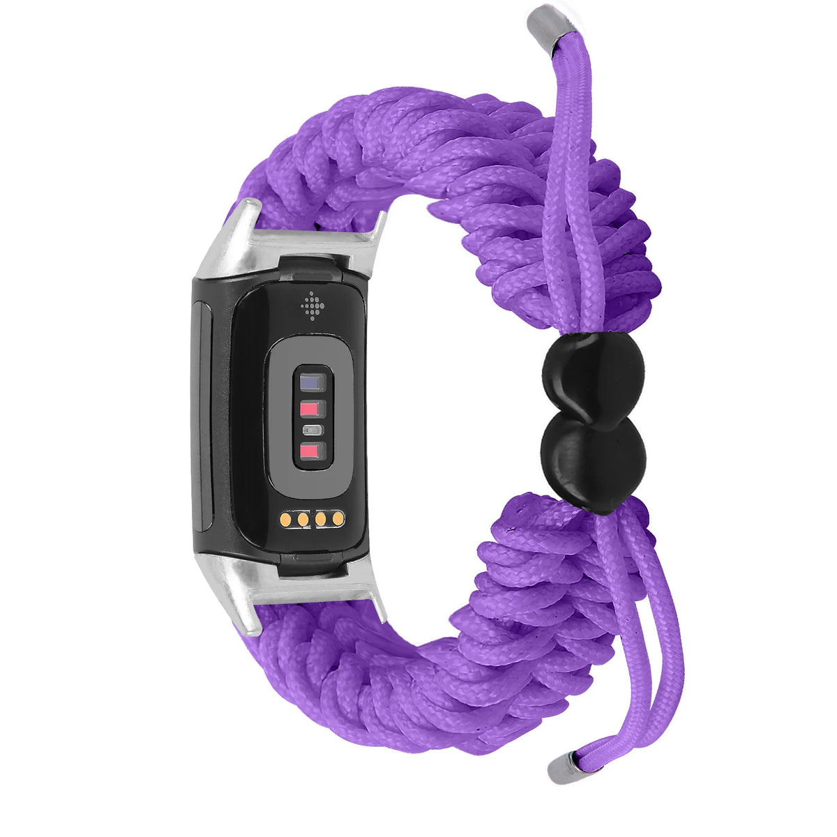 Purple Fitbit Charge 6, 5, 4, 3 and 2 Braided Rope Band, Adjustable