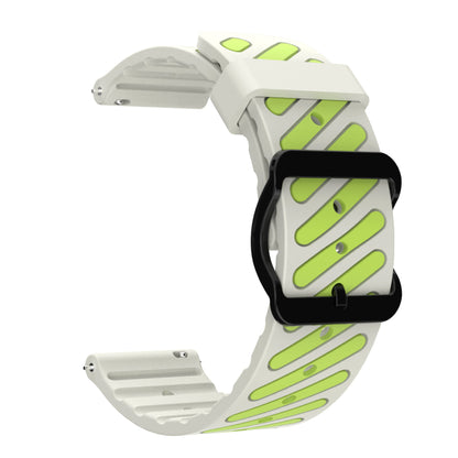 Starlight / Lime Garmin 22mm Quick Release Two-Tone Silicone Band