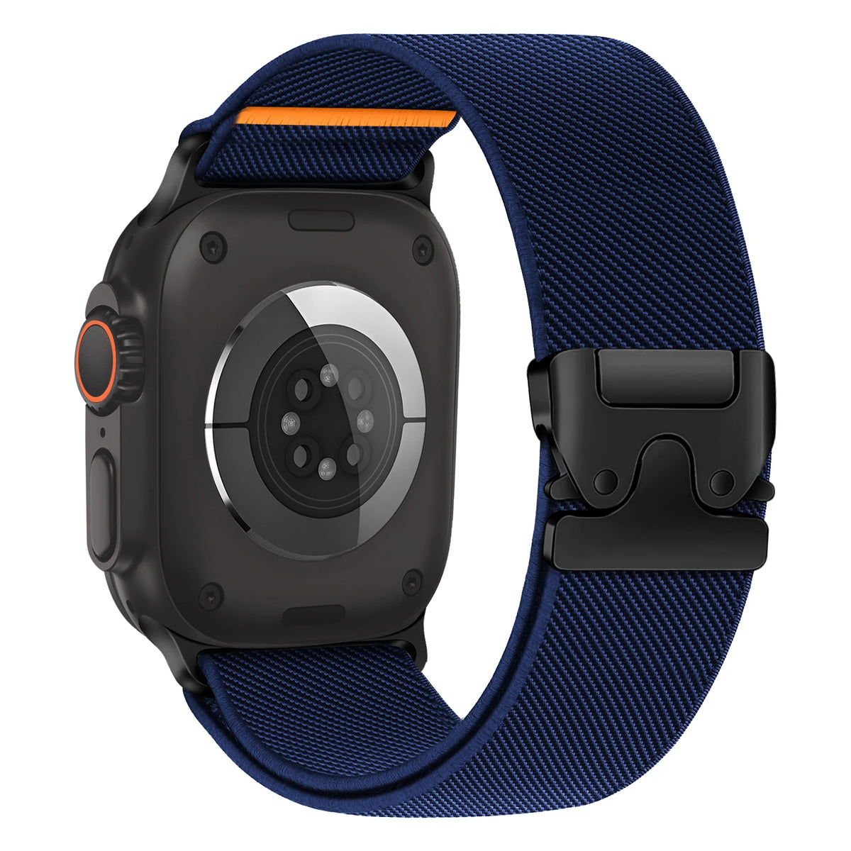Parachute Buckle Nylon Apple Watch Band in Midnight Blue