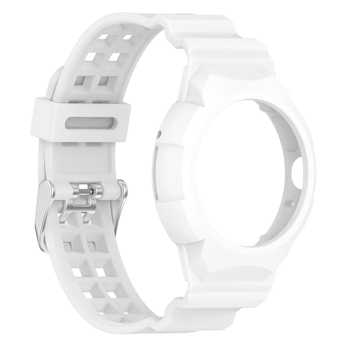 White Google Pixel Watch 3, 2 and 1 41mm Clear TPU Band with Built-In Case