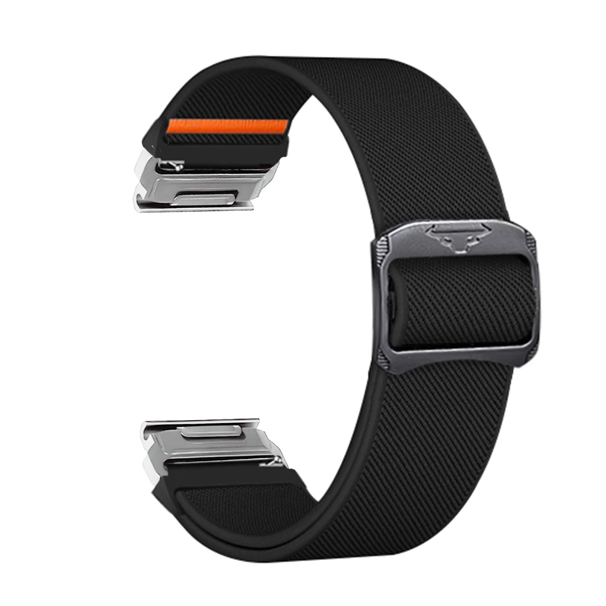 Garmin QuickFit Nylon Band - Clasp and Slider Styles in Black / Silver - Slider