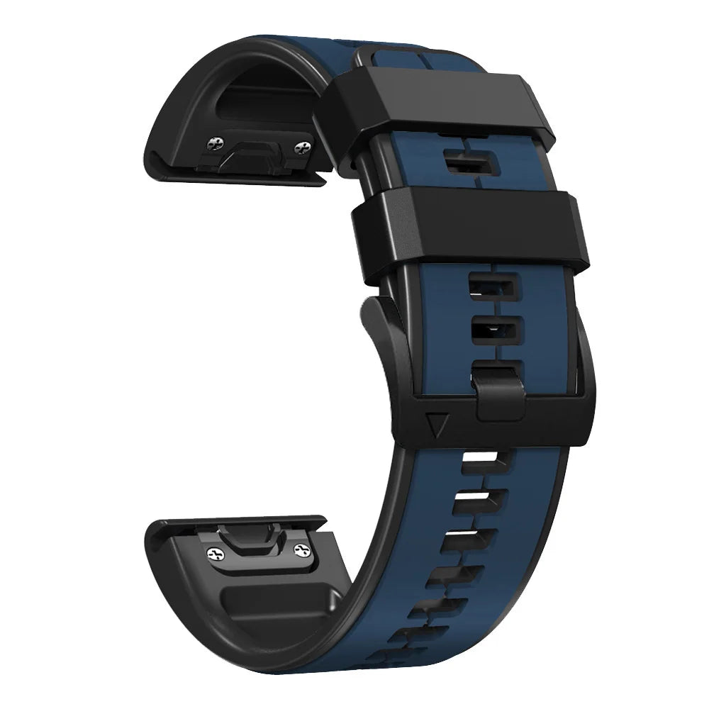 Garmin QuickFit Contrast-Panel Silicone Band in Navy / Black