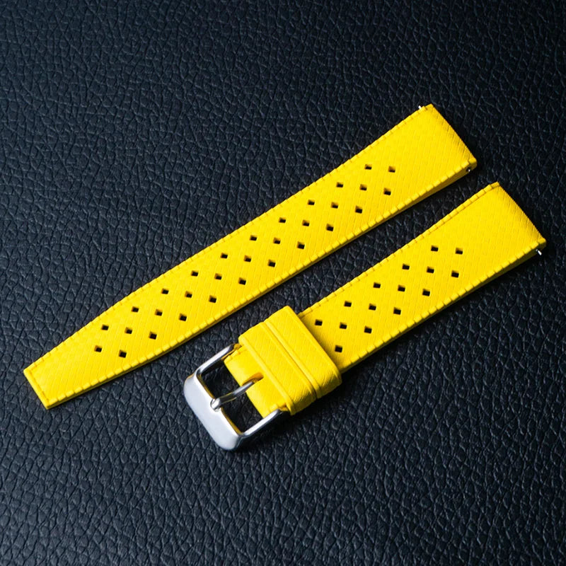 COROS Tropic-Style Perforated Rubber Band – Yellow
