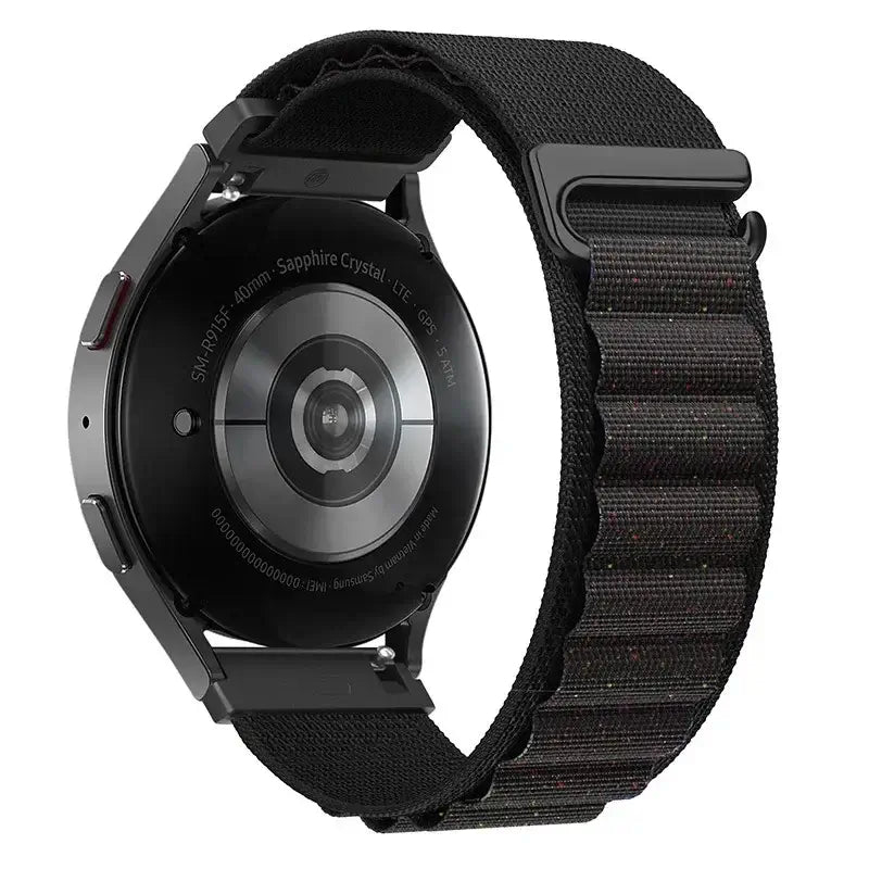 Amazfit Alpine-Style Nylon Loop Band — Black / Shimmer