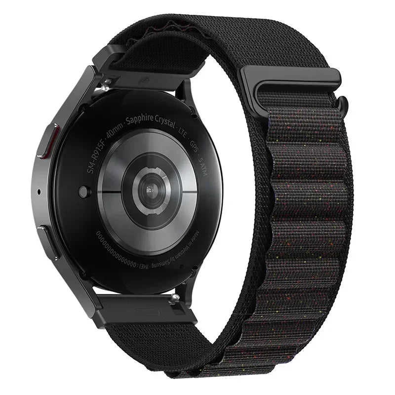 Motorola Moto Alpine-Style Nylon Loop Band — Black / Shimmer