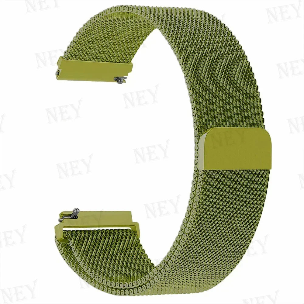 COROS Stainless Steel Milanese Mesh Watch Band - Olive Green