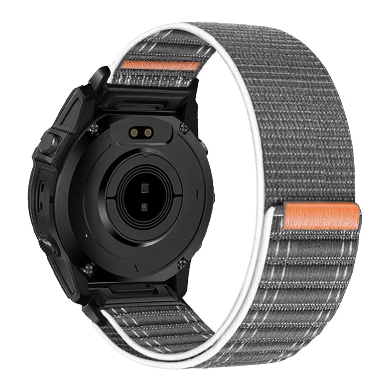 Gray Garmin QuickFit 20/22/26mm Lightweight Nylon Loop Band