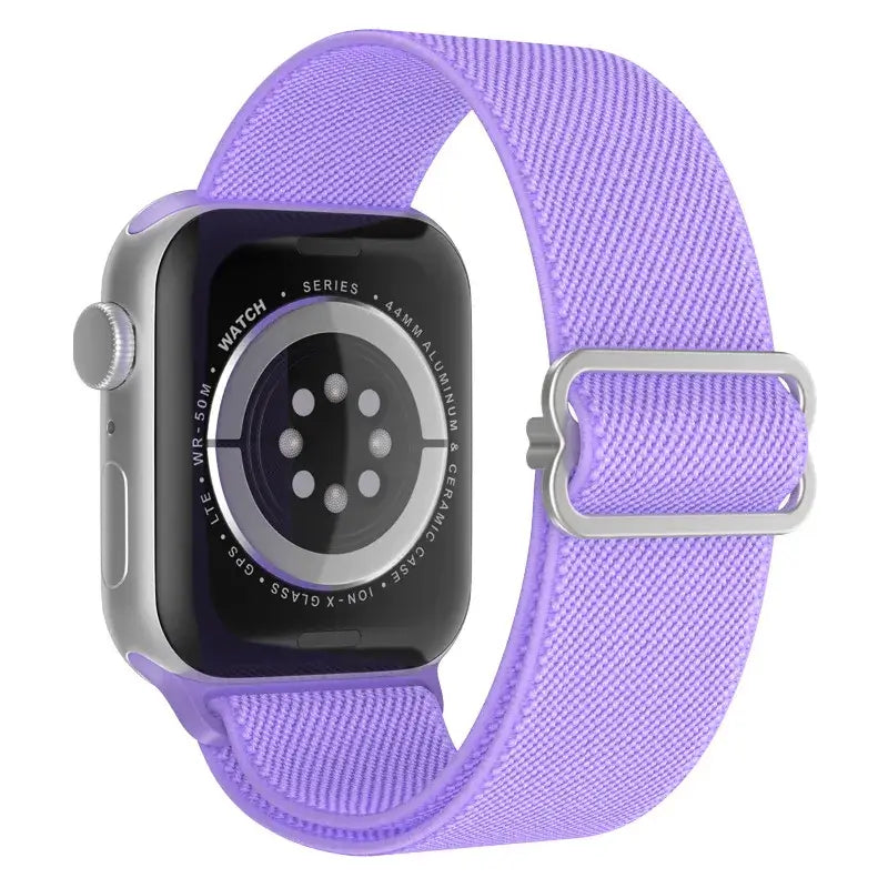 Lilac adjustable stretch nylon Apple Watch band
