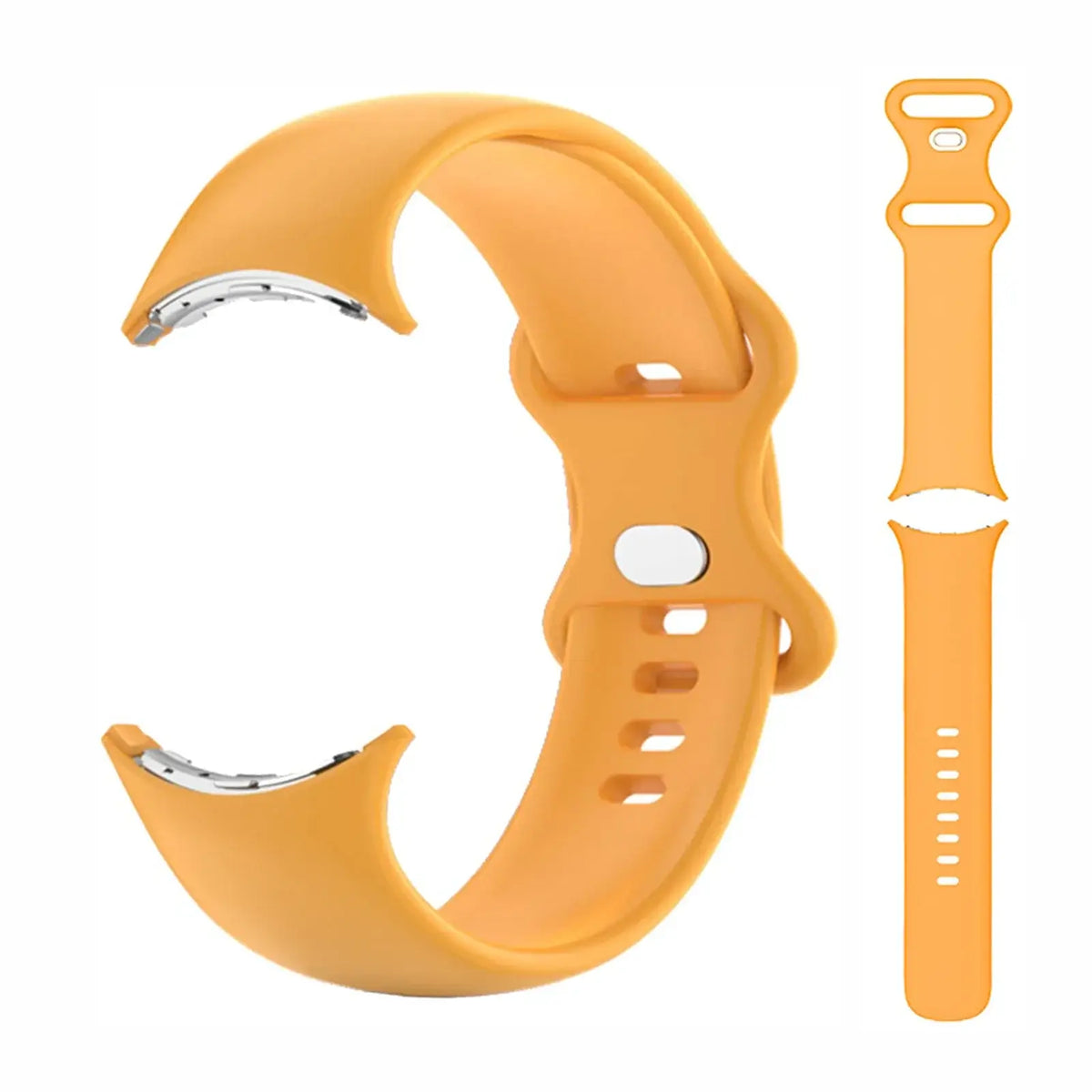 Silicone Google Pixel Watch Band - Two Strap Sizes in Golden Yellow