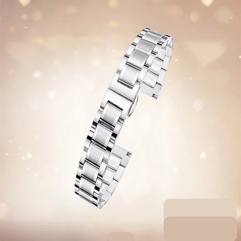 Garmin Lily 2 Women's Stainless Steel Bracelet in Silver, classic link style