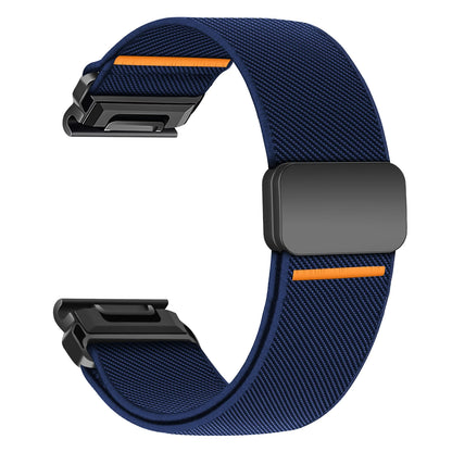 Midnight Blue Garmin QuickFit 22/26mm Woven Nylon Band with Magnetic Closure