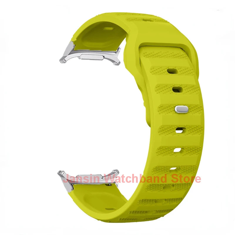 Samsung Galaxy Silicone Sport Watch Band - Ultra/Ultra2 Replacement in Fluorescent Green color for active lifestyles.