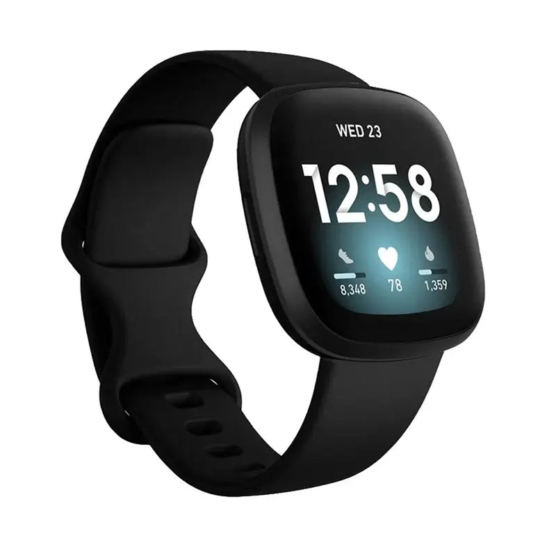 Fitbit Versa & Sense Silicone Double-Loop Band - Black