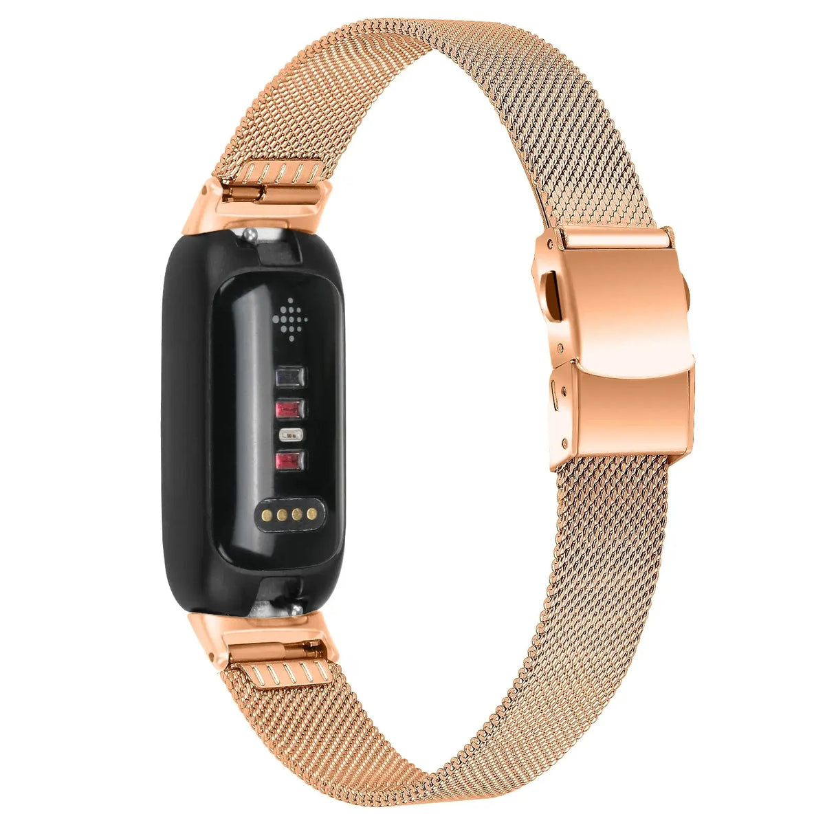 Fitbit Inspire 3 Stainless Steel Mesh Clasp Band - Rose Gold