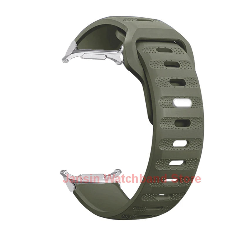 Samsung Galaxy Silicone Sport Watch Band - Ultra/Ultra2 Replacement in Grey Green for 47mm smartwatch.