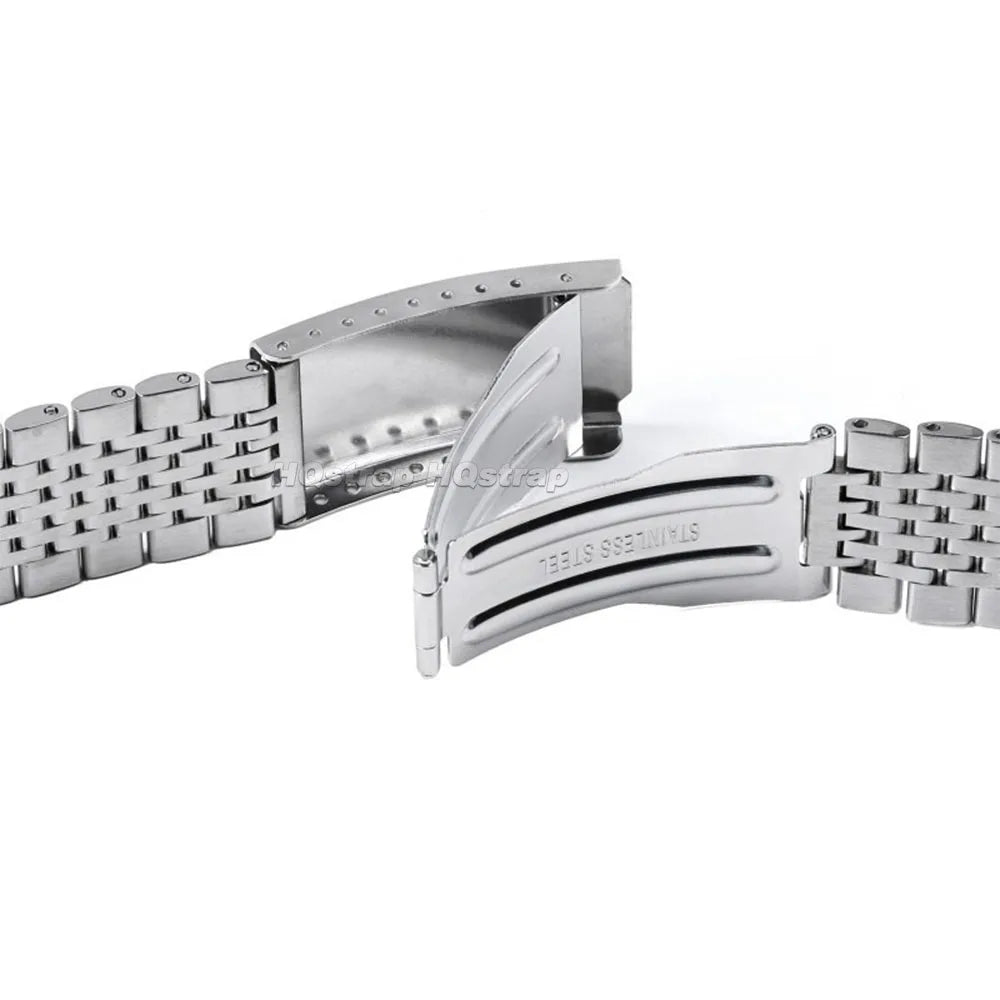 Garmin Beads of Rice Steel Bracelet — folding clasp open