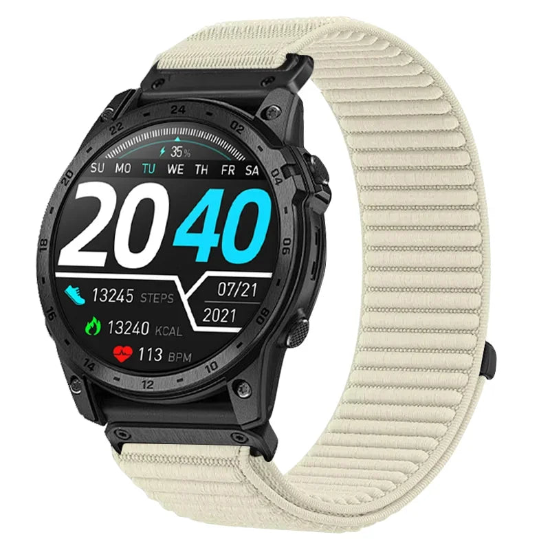 Starlight Garmin QuickFit 20/22/26mm Elastic Woven Nylon Hook-and-Loop Band