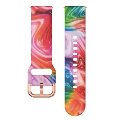 Garmin Printed Silicone Band in Colorful Swirl