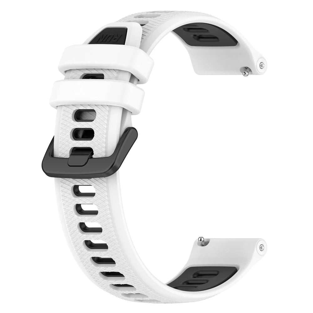 Motorola Moto Textured Silicone Sport Band in Solid and Two-Tone Colors — White / Black