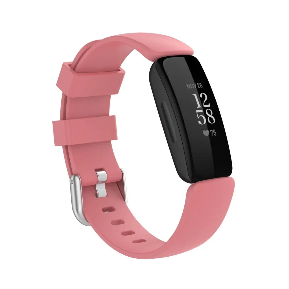 Fitbit Inspire 1/2/HR Classic Silicone Buckle Band - Dusty rose band