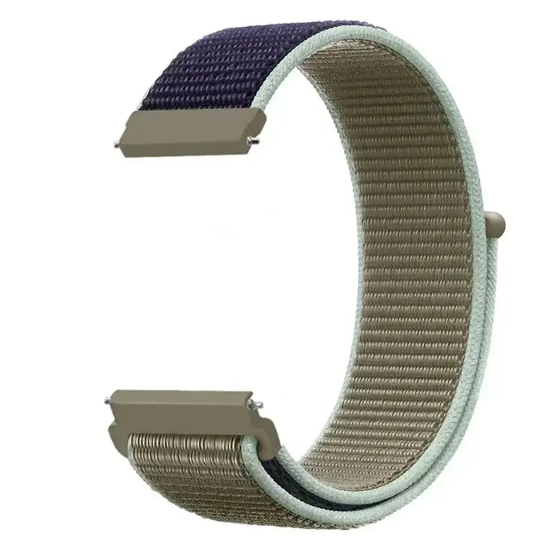 Amazfit Woven Nylon Hook-and-Loop Band — Navy / Cream
