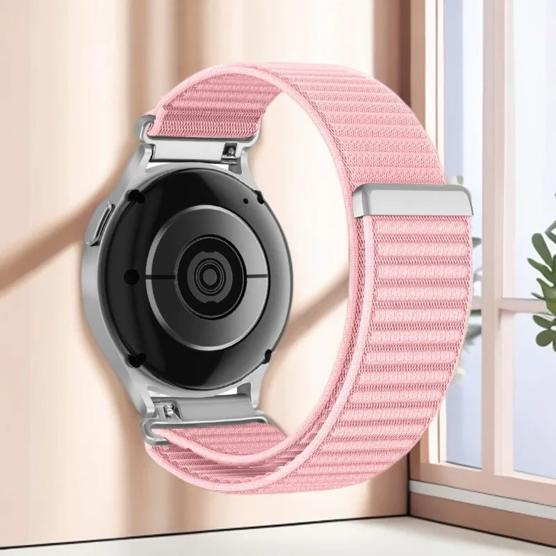 Ribbed Nylon Sport Loop Band for Polar – Light Pink