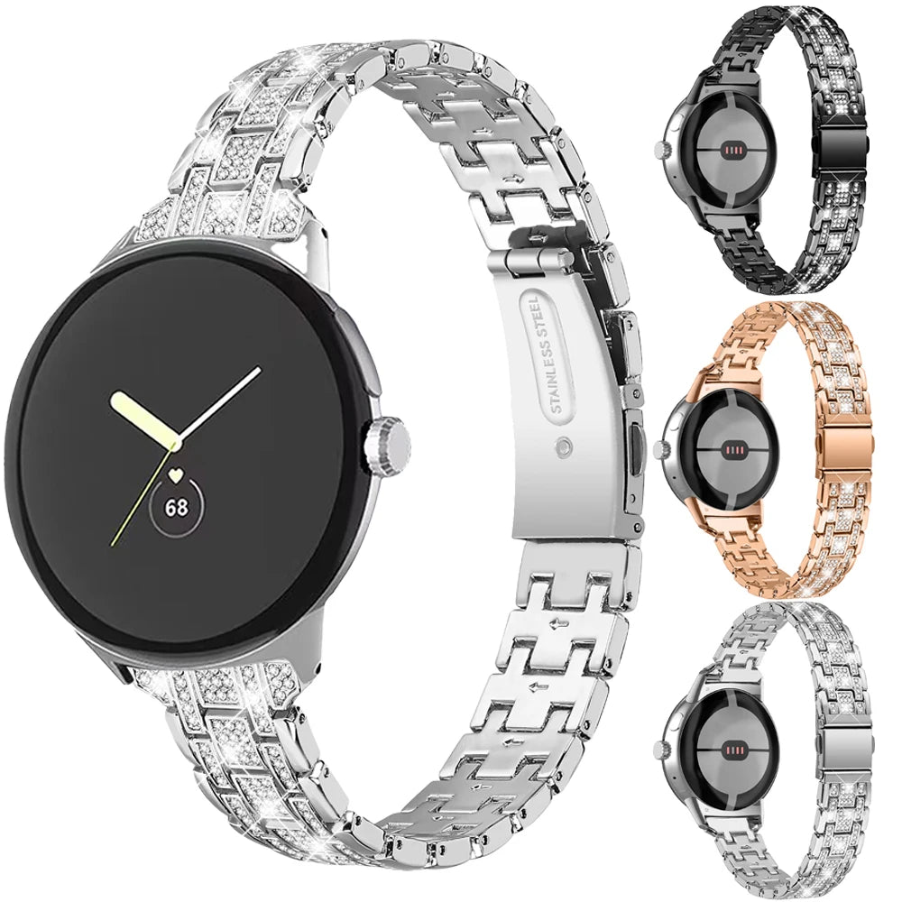 Google Pixel Watch 5, 4 and 3 41mm Crystal Link Bracelet Band
