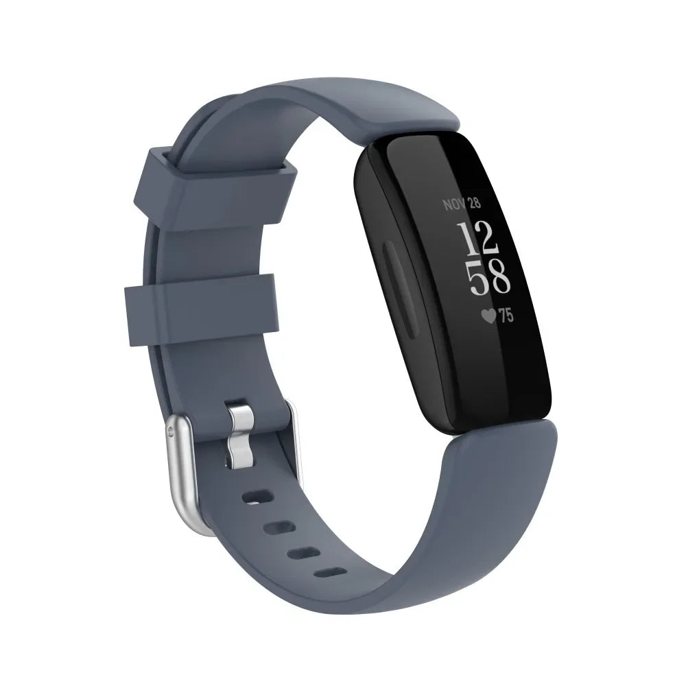 Fitbit Inspire 1/2/HR Classic Silicone Buckle Band - Slate gray band