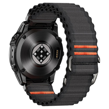 Black / Gray Garmin QuickFit 22/26mm Canvas Nylon Loop Band
