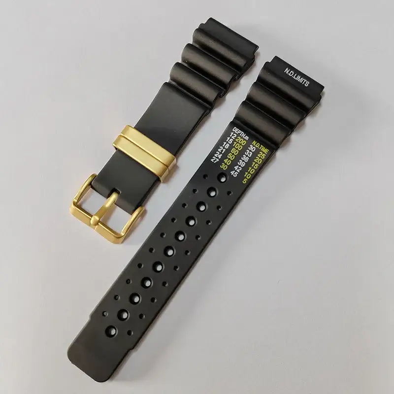 Suunto Silicone Dive-Style Band - Gold-tone buckle and keeper