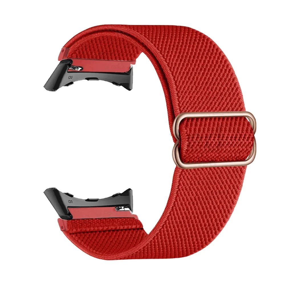 Red Google Pixel Watch 5, 4 and 3 41mm Elastic Nylon Band, 31 Patterns