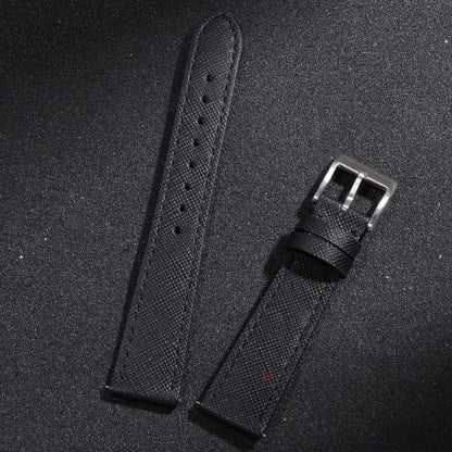 Garmin 18/20/22mm Quick Release Saffiano Leather Band in Black
