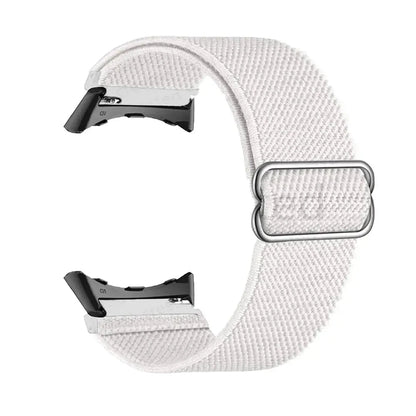 White Google Pixel Watch 5, 4 and 3 41mm Elastic Nylon Band, 31 Patterns