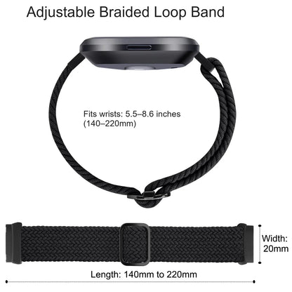 Fitbit Versa 4, Versa 3, Sense 2 and Sense Stretch Braided Loop Band — band detail