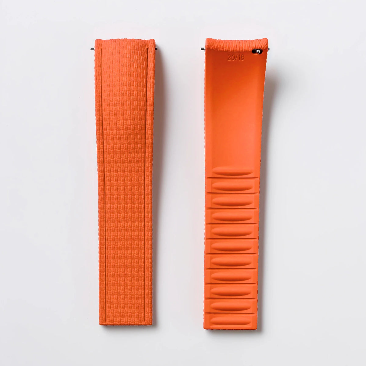 Garmin Curved-End FKM Rubber Band in Orange, strap only