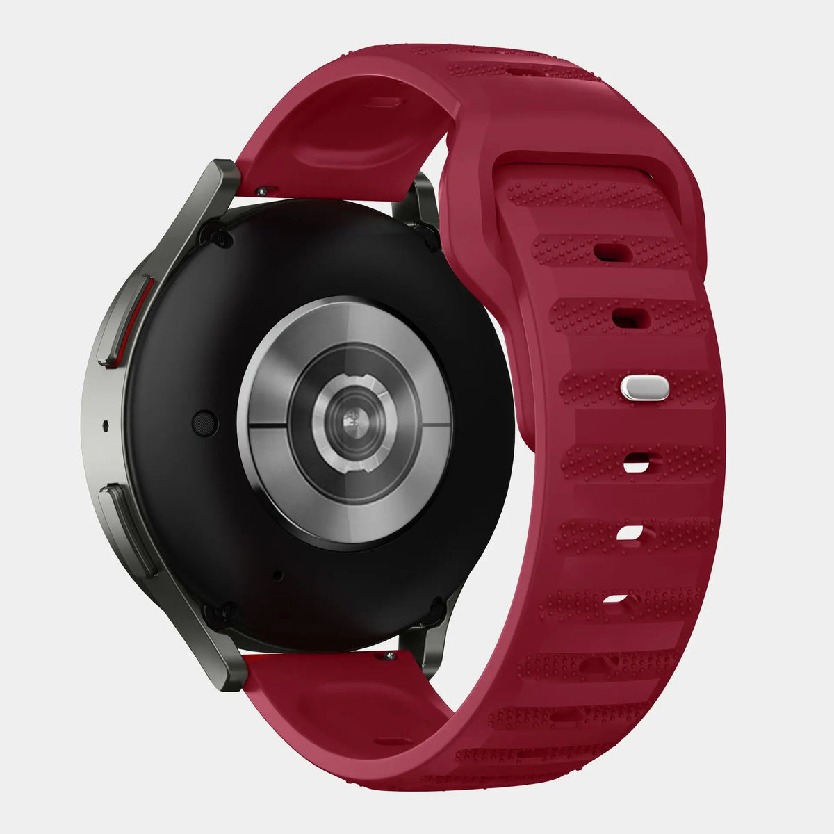 Textured Pin-and-Tuck Silicone Band for Motorola Moto — Burgundy