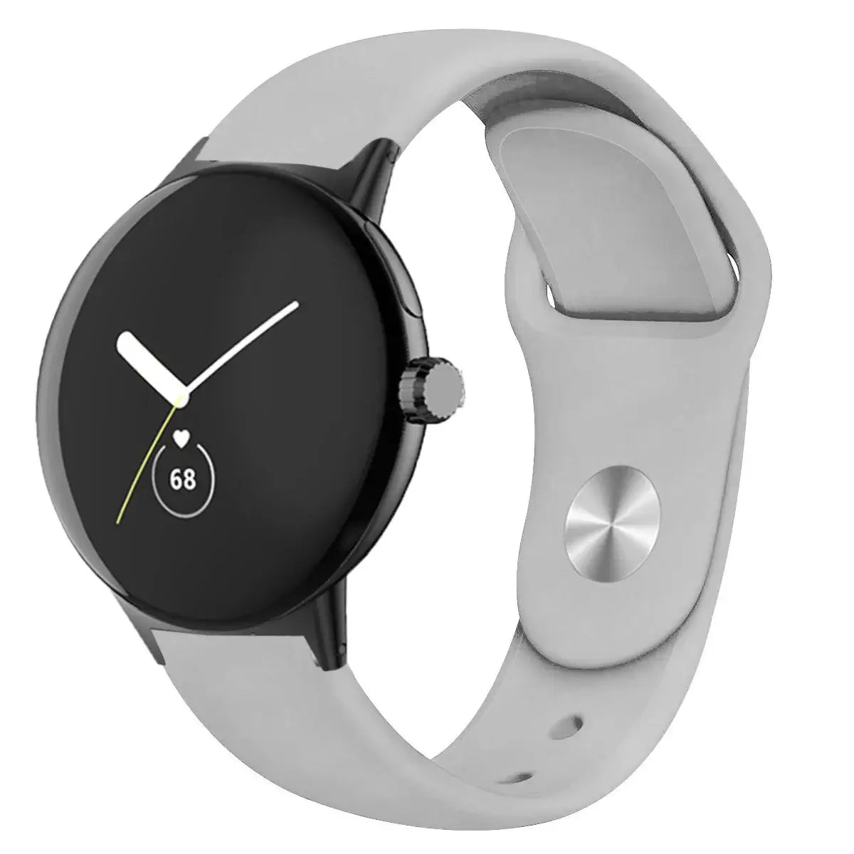 Round Stud Silicone Google Pixel Watch Band in Gray